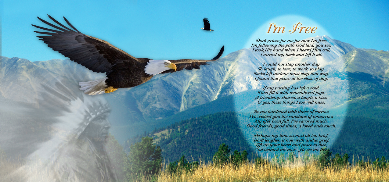 Soaring Eagle with Verse